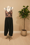 Harem Romper Floral & Black Combo Medium-Large