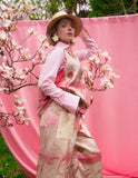 Rose Shibori Eucalyptus Silk Blouse (top only)