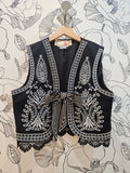 Up-cycled Black Floral Bohemia Vest 🖤