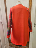 Red Hot 60's Midi Quilted Embellished Jacket