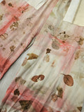 Shibori + Botanical Print Panoma Pants (Dark Pink)