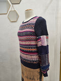 Norwegian Purple Black Knit Pullover