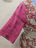 Pink Posies Silk Botanical Print Upcycled Kimono 🌸🌸🌸