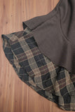 Saddle Skirt Checkers & Plaid Dark Chocolate & Black Tones