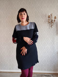 Red Pop Monochrome Sweater Shift Dress - MEDIUM/LARGE