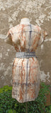 Botanical Print Dupioni Silk Twizzle Dress
