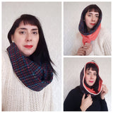 Hooded Cowl Scarf REVERSIBLE - Many Color Options