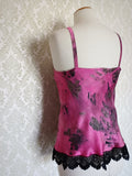 Raspberry Rose Eco Print Vintage Silk Camisole