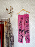 Raspberry Rose Eco Printed Vintage Silk Pants