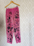 Raspberry Rose Eco Printed Vintage Silk Pants