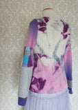 Lilac Cosmos Tie Dyed Cardigan - SMALL/MEDIUM
