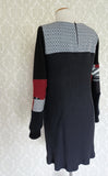 Red Pop Monochrome Sweater Shift Dress - MEDIUM/LARGE