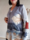 Rivers & Reeds Eco Print Long Cashmere Cardigan - Hand Dyed