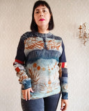Reeds & Rushes Eco Print Long Lambswool Pullover - Hand Dyed
