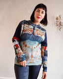 Reeds & Rushes Eco Print Long Lambswool Pullover - Hand Dyed