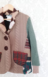 Mini Argyle Sparrow Upcycled Sweater Blazer