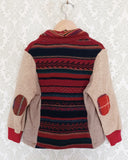 Mini Red Jujube Upcycled Sweater Blazer